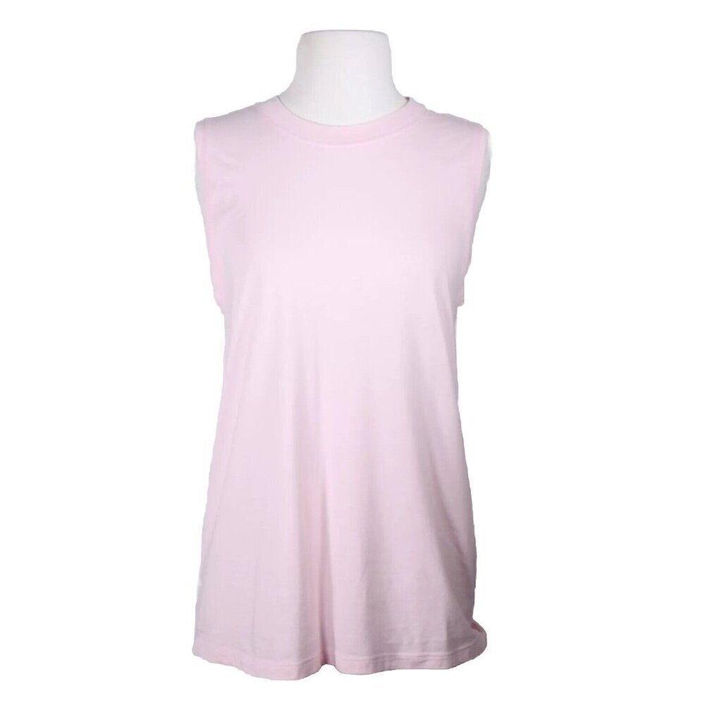 Lululemon Women's Small Pink Classic-Fit Tank Top Long Sleeveless Cotton Shirt